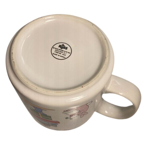 Tis the Season to Go Shopping Christmas Mug Russ Berrie Vintage 80s Funky Retro - Picture 8 of 14